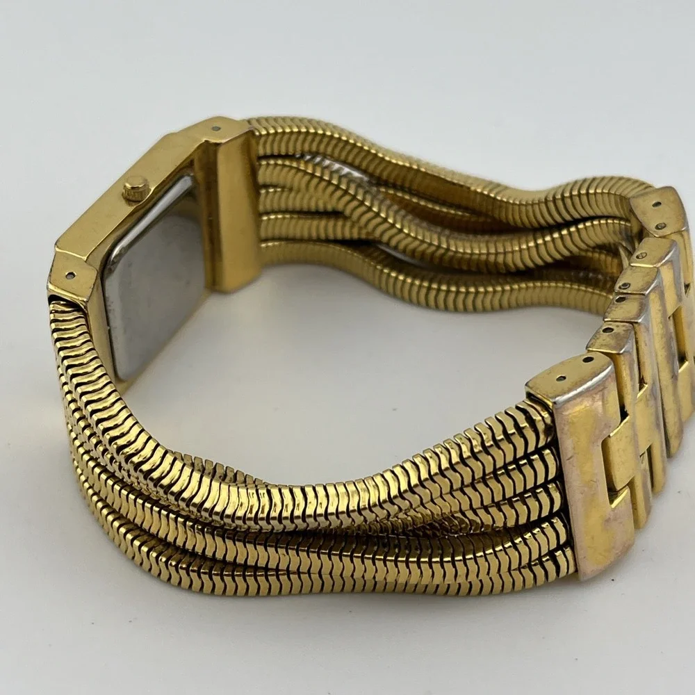 Ecclissi‎ Gold Plated Quartz Watch Women 25mm Case 7.75